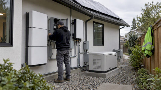Solar panels and generator backup system