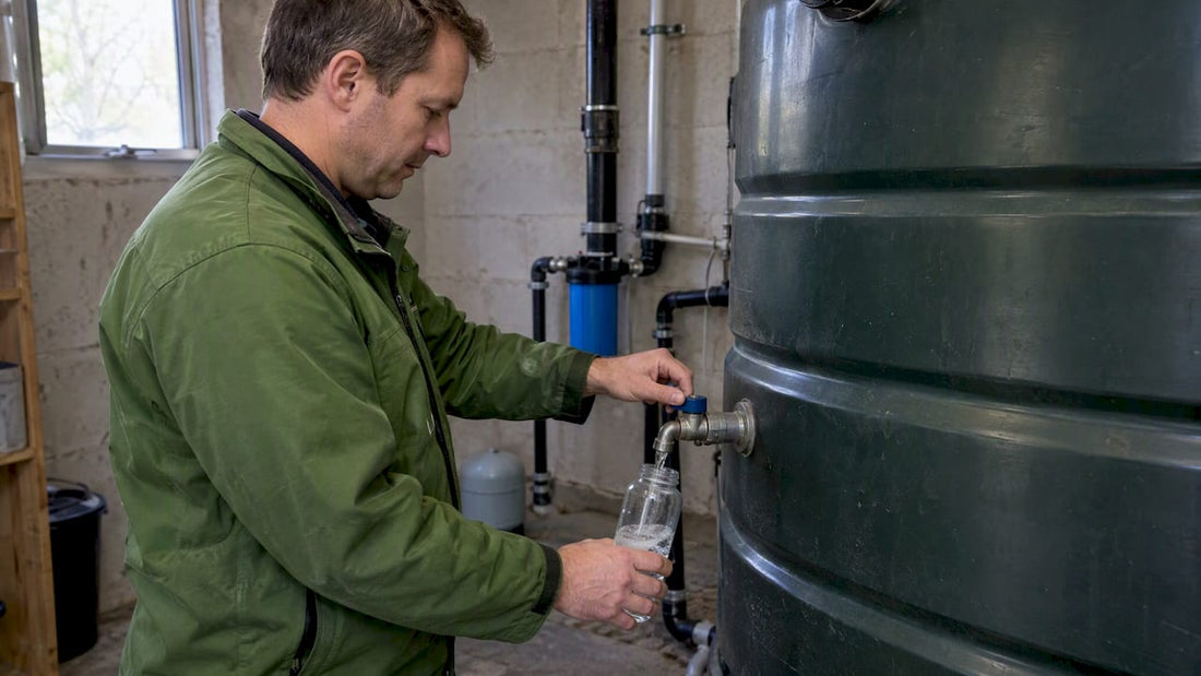 Homeowner collects a cistern water sample