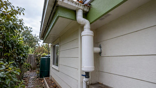 First flush diverter connected to roof downspout