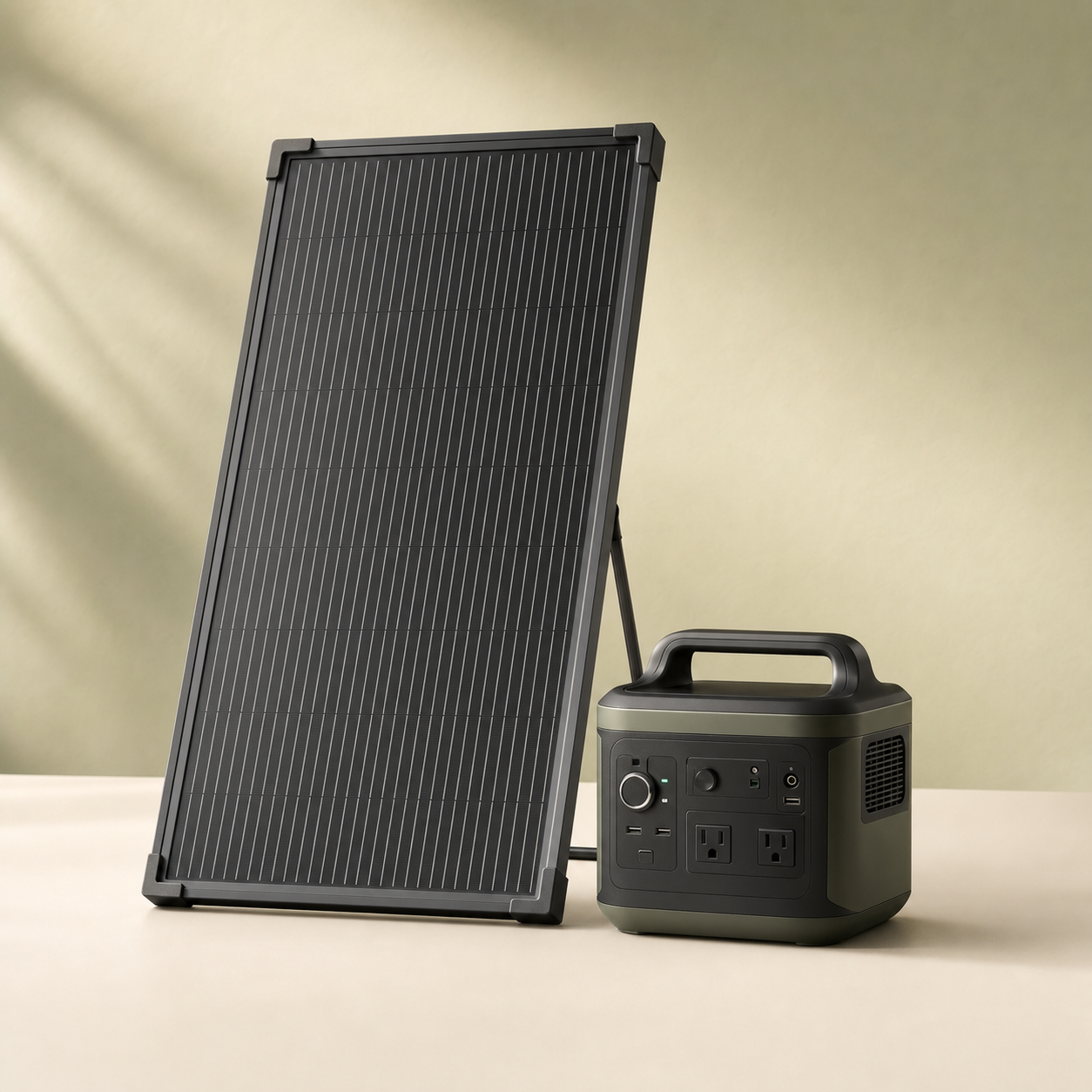 Solar panel and portable power station