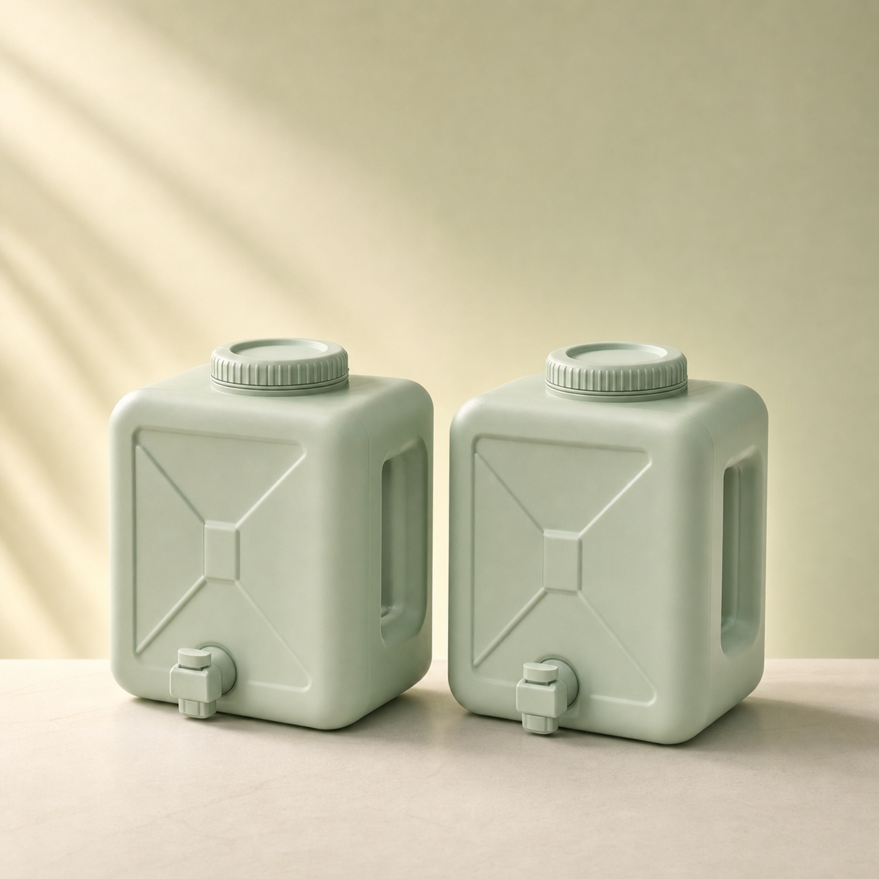 Stackable water storage containers