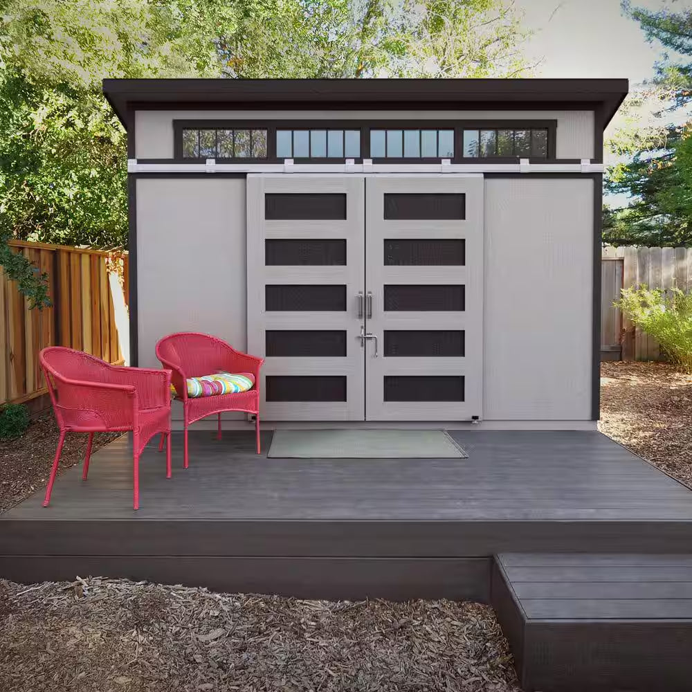 Do-It Yourself Palisade 12 Ft. X 8 Ft. Wood Garden Shed Storage with Smartside, Fixed Windows and Barn Door (96 Sq. Ft.)