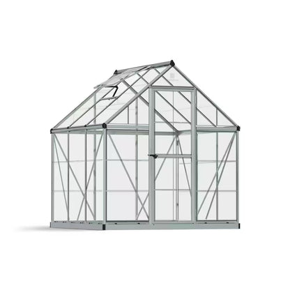 Harmony 6 Ft. X 6 Ft. Silver/Clear DIY Greenhouse Kit