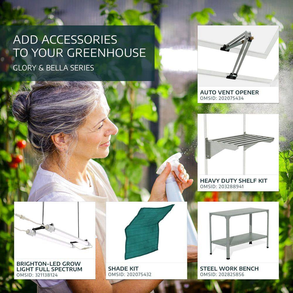 Bella 8 Ft. X 12 Ft. Silver/Diffused DIY Greenhouse Kit