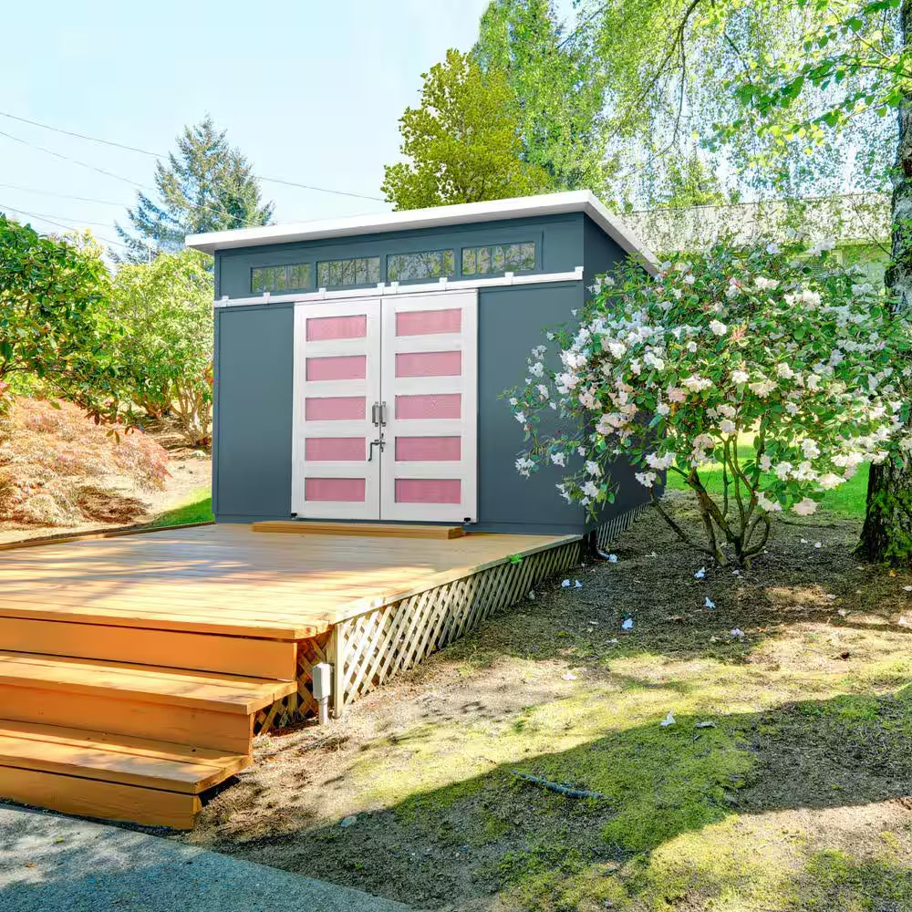 Do-It Yourself Palisade 12 Ft. X 8 Ft. Wood Garden Shed Storage with Smartside, Fixed Windows and Barn Door (96 Sq. Ft.)