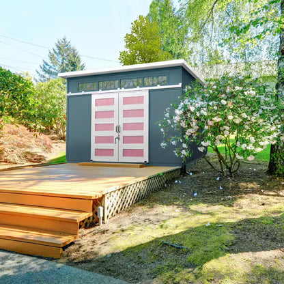 Do-It Yourself Palisade 12 Ft. X 8 Ft. Wood Garden Shed Storage with Smartside, Fixed Windows and Barn Door (96 Sq. Ft.)