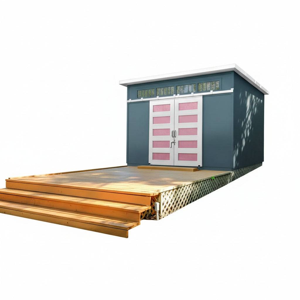 Do-It Yourself Palisade 12 Ft. X 8 Ft. Wood Garden Shed Storage with Smartside, Fixed Windows and Barn Door (96 Sq. Ft.)