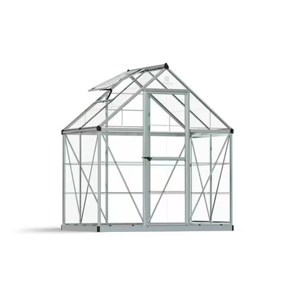 Harmony 6 Ft. X 4 Ft. Silver/Clear DIY Greenhouse Kit