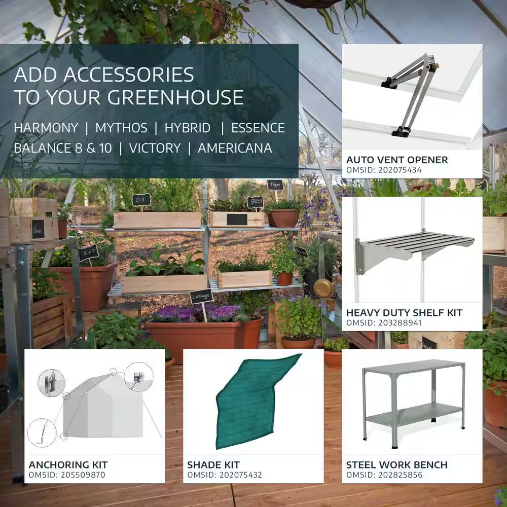 Harmony 6 Ft. X 6 Ft. Silver/Clear DIY Greenhouse Kit
