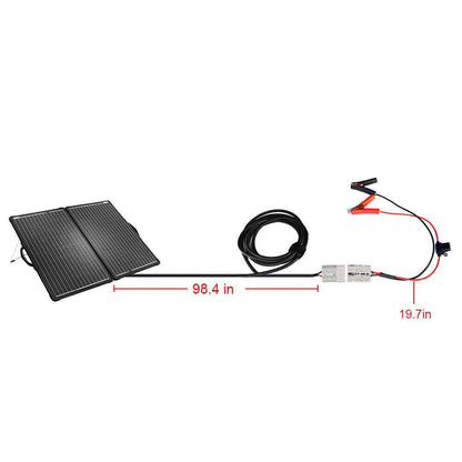 120-Watt Monocrystalline Portable off Grid Solar Panel Kit, Foldable Briefcase with Waterproof LCD Charge Controller