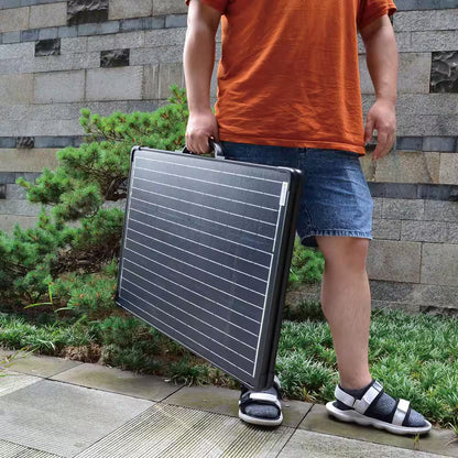 120-Watt Monocrystalline Portable off Grid Solar Panel Kit, Foldable Briefcase with Waterproof LCD Charge Controller