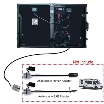100-Watt Portable Briefcase Offgrid Solar Panel Kit with Proteusx 20-Amp Charge Controller