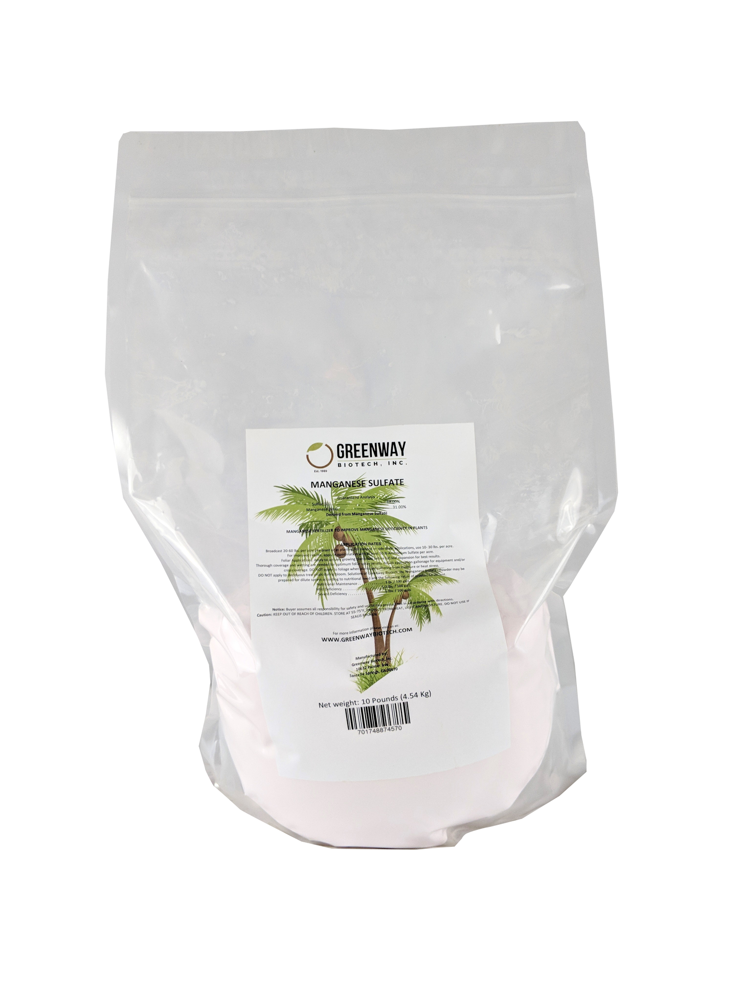 Organic Manganese Sulfate Fertilizer