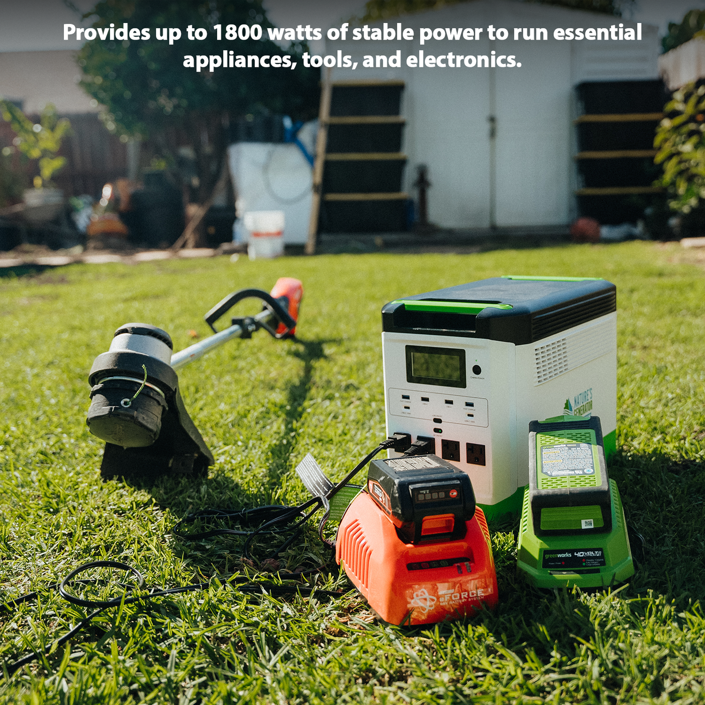 High Capacity Lithium 1800 Solar and Wind Generator