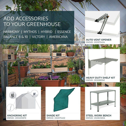 Harmony 6 Ft. X 4 Ft. Silver/Clear DIY Greenhouse Kit