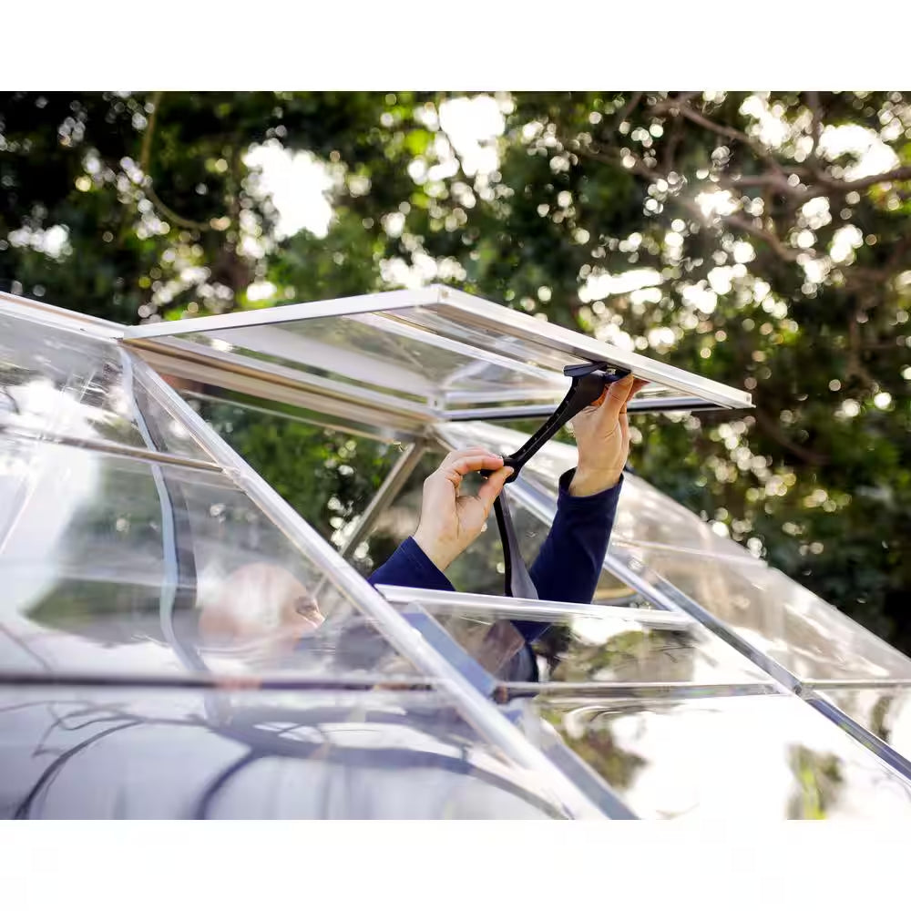 Harmony 6 Ft. X 6 Ft. Silver/Clear DIY Greenhouse Kit