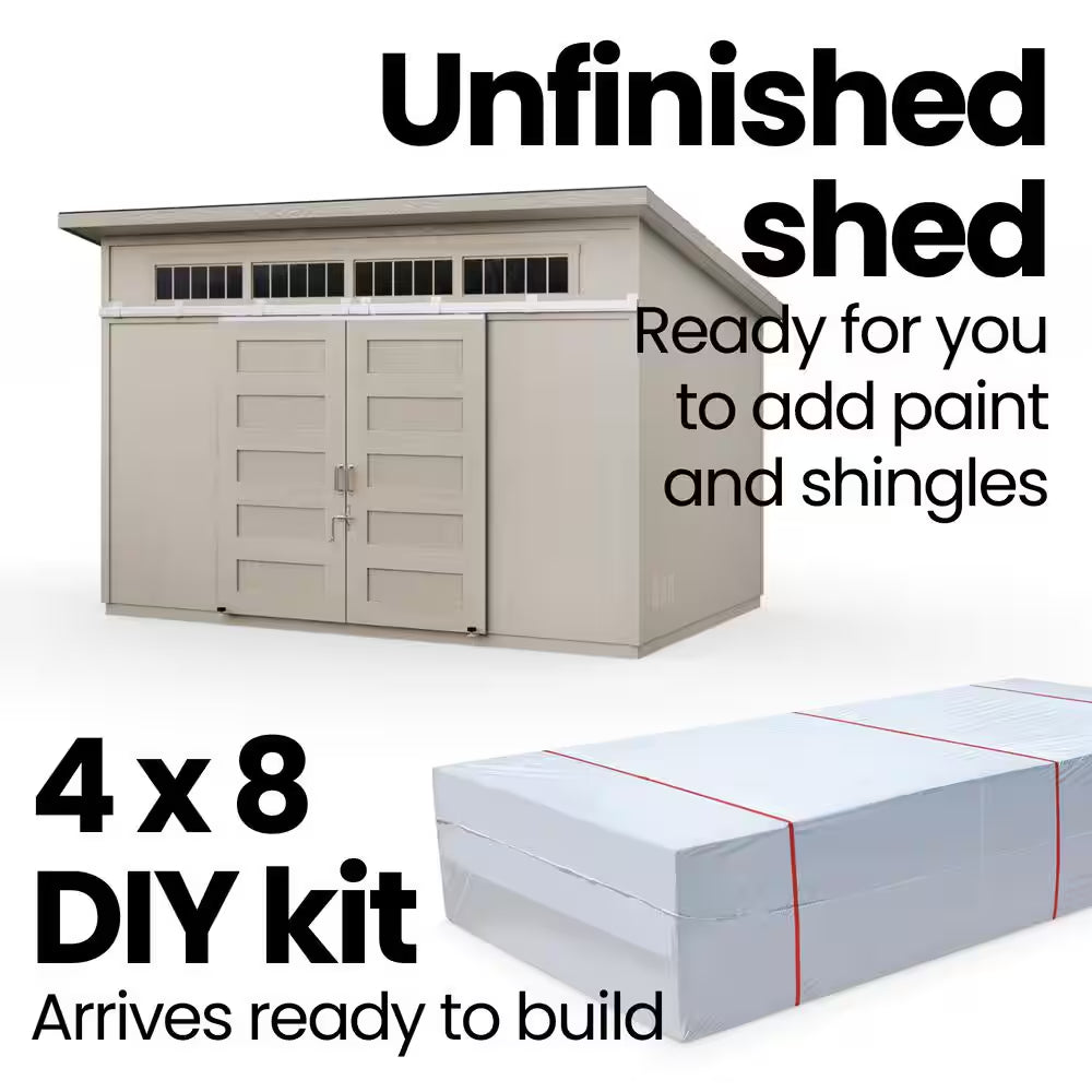 Do-It Yourself Palisade 12 Ft. X 8 Ft. Wood Garden Shed Storage with Smartside, Fixed Windows and Barn Door (96 Sq. Ft.)