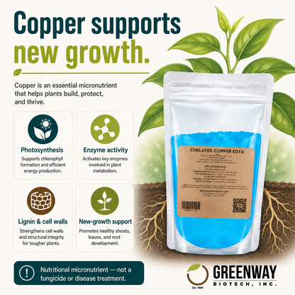 Chelated Copper EDTA Fertilizer - 14% Cu