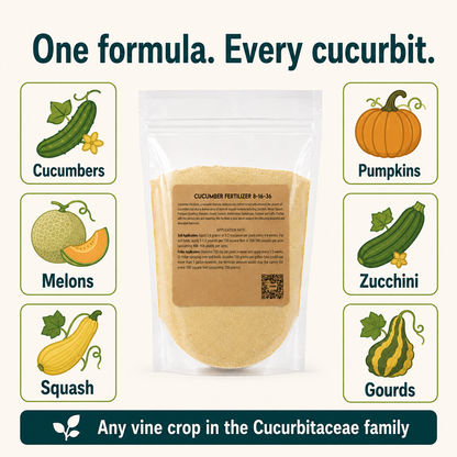 Cucumber Fertilizer 8-16-36 | Chelated Micronutrients | Hydroponics, Soil & Foliar Application
