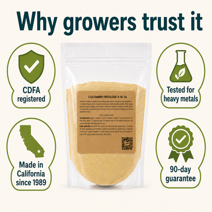 Cucumber Fertilizer 8-16-36 | Chelated Micronutrients | Hydroponics, Soil & Foliar Application