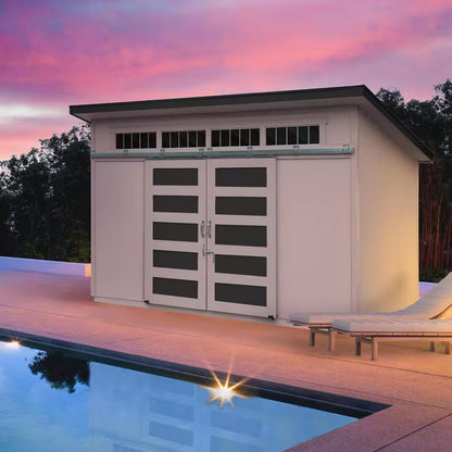 Do-It Yourself Palisade 12 Ft. X 8 Ft. Wood Garden Shed Storage with Smartside, Fixed Windows and Barn Door (96 Sq. Ft.)