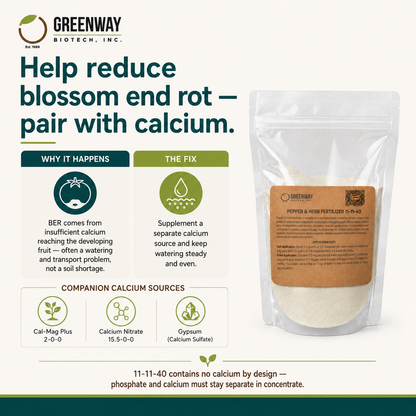 Pepper and Herb Fertilizer 11-11-40 | Chelated Micronutrients | Hydroponics, Soil & Foliar Application